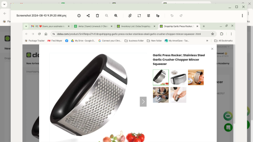 Rocking garlic press