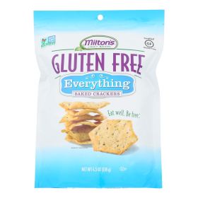 Miltons Gluten Free Baked Crackers - Everything - Case Of 12 - 4.5 Oz.