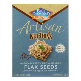 Blue Diamond - Artesion Nut Thins - Flax Seed - Case Of 12 - 4.25 Oz.