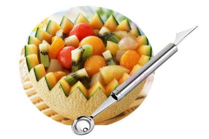 WOWZY RED/STELL Watermelon or any Melon Slicer and Cake With Mellon Baller And Fruit Carver (style: Wowzy - Mellon Baller And Fruit Carver)