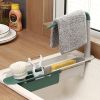 Sink Rack; Telescopic Drain Rack; Kitchen Supplies; Multi-functional Pull-out Storage Rack; Can Be Hung Dishwashing Rag Rack